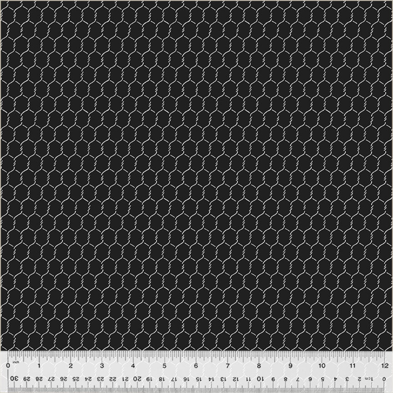 Fabric Windham Boho Chick Black Chicken Run by the Quarter Yard 54565-4